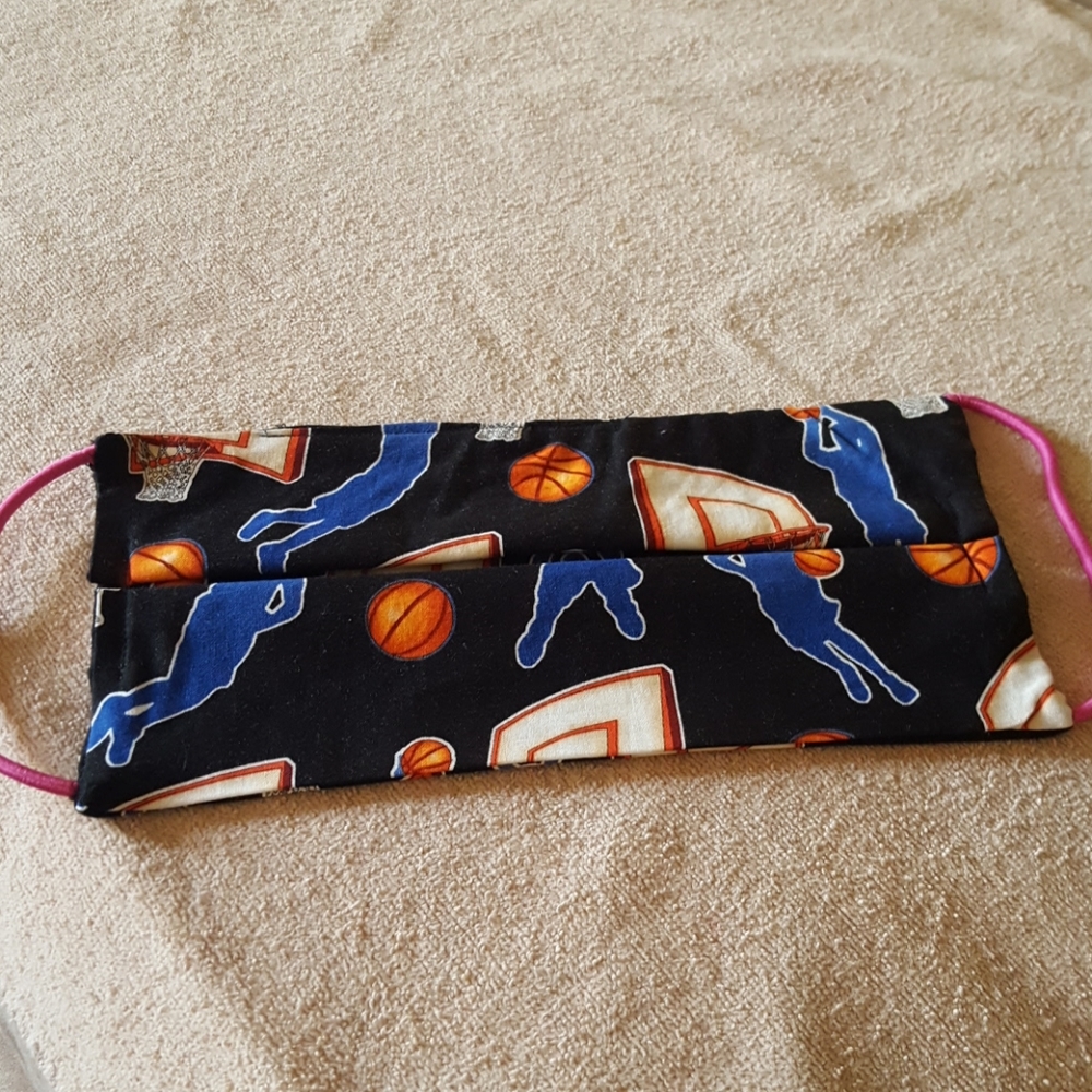 Basketball Print Face Mask.